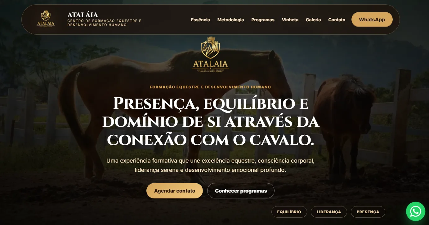Site entregue para Atalaia Formação